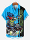 Men's Cartoon Funny Graphic Short Sleeve Hawaiian Shirt